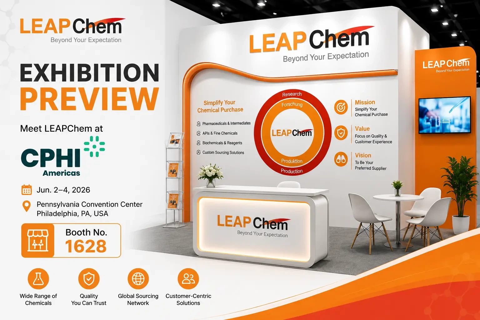 LEAPChem To Exhibit At CPHI Americas 2026 | Visit Us At Booth 1628
