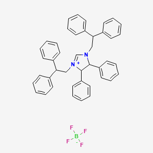 (4S,5S)-1,3-Bis(2,2-diphenylethyl)-4,5-diphenyl-4,5-dihydro-1H-imidazol-3-ium Tetrafluoroborate丨CAS 1033618-41-5